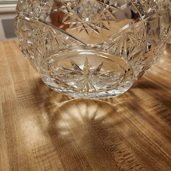 Vintage Cut Glass Basket - Picture 2 of 3